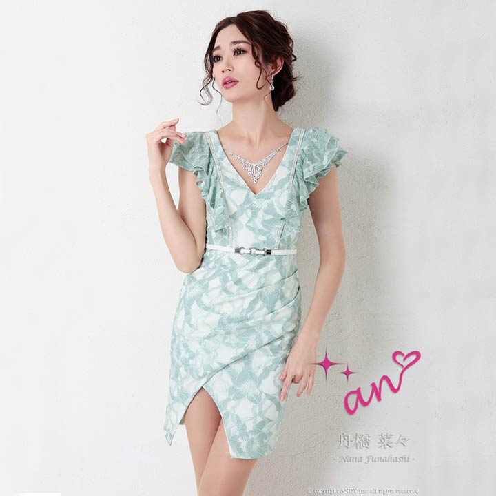 オープニング大放出セール 楽天市場 送料無料 キャバ ドレス サイド フリル パステル 総レース タイト ミニ ドレス An ドレス キャバ キャバドレス 大きいサイズ ドレス ワンピース ミニドレス セクシー ナイトドレス キャバクラ レディース ミニ丈 女性 水