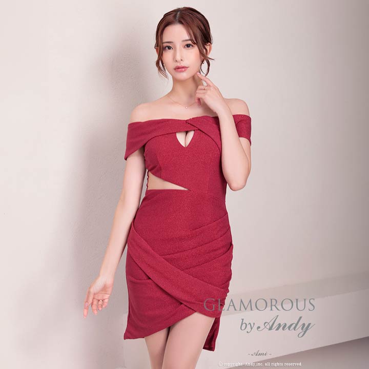 【最大1,500円OFFクーポン 7/19 20:00~7/26 1:59】 [GLAMOROUS by Andy] キャバドレス キャバ嬢 ドレス デイジーストア 即日発送 ミニ オフショル シアー タイト アシンメトリー ウエストシアー ドレープ ミニドレス キャバ ナイトドレス キャバクラ ホステス 水商売｜dazzystore（デイジーストア）