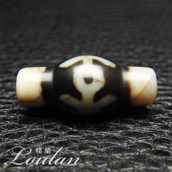 龍紋・独鈷杵型 大人天珠 約32×14.5×14mm ◆特選◆【限定1点モノ 1111-30-510-001】 西蔵 チベット 天珠 dZiBeads バラ売り 粒売り
