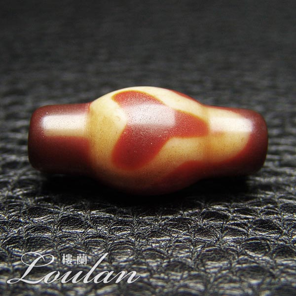 龍紋・独鈷杵型 菩提天珠 約31.5×14.5mm ◆特選◆【限定1点モノ 1111-30-530-001】 西蔵 チベット 天珠 dZiBeads バラ売り 粒売り