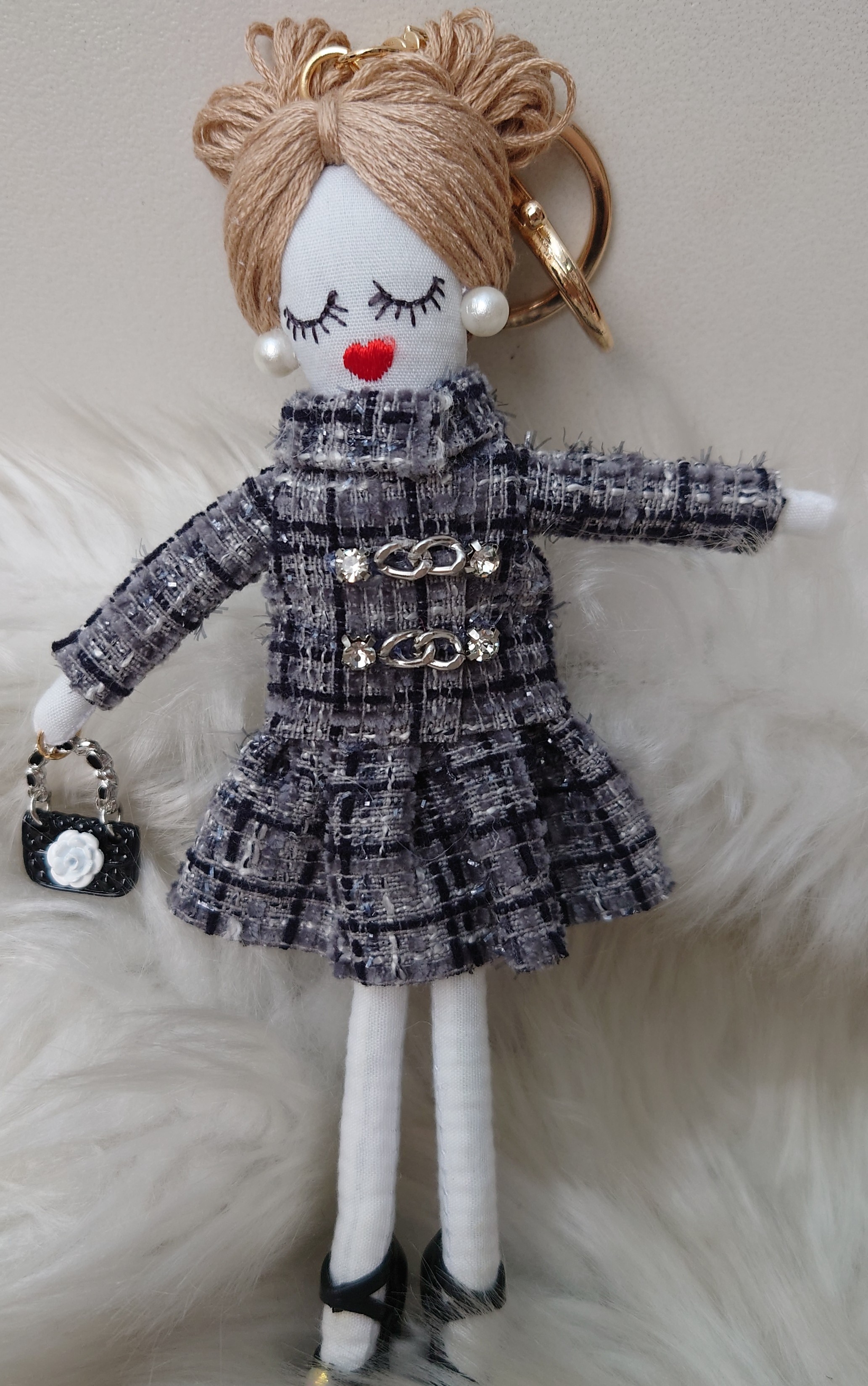 楽天市場】送料無料 ドールチャーム バッグチャーム 人形 女の子