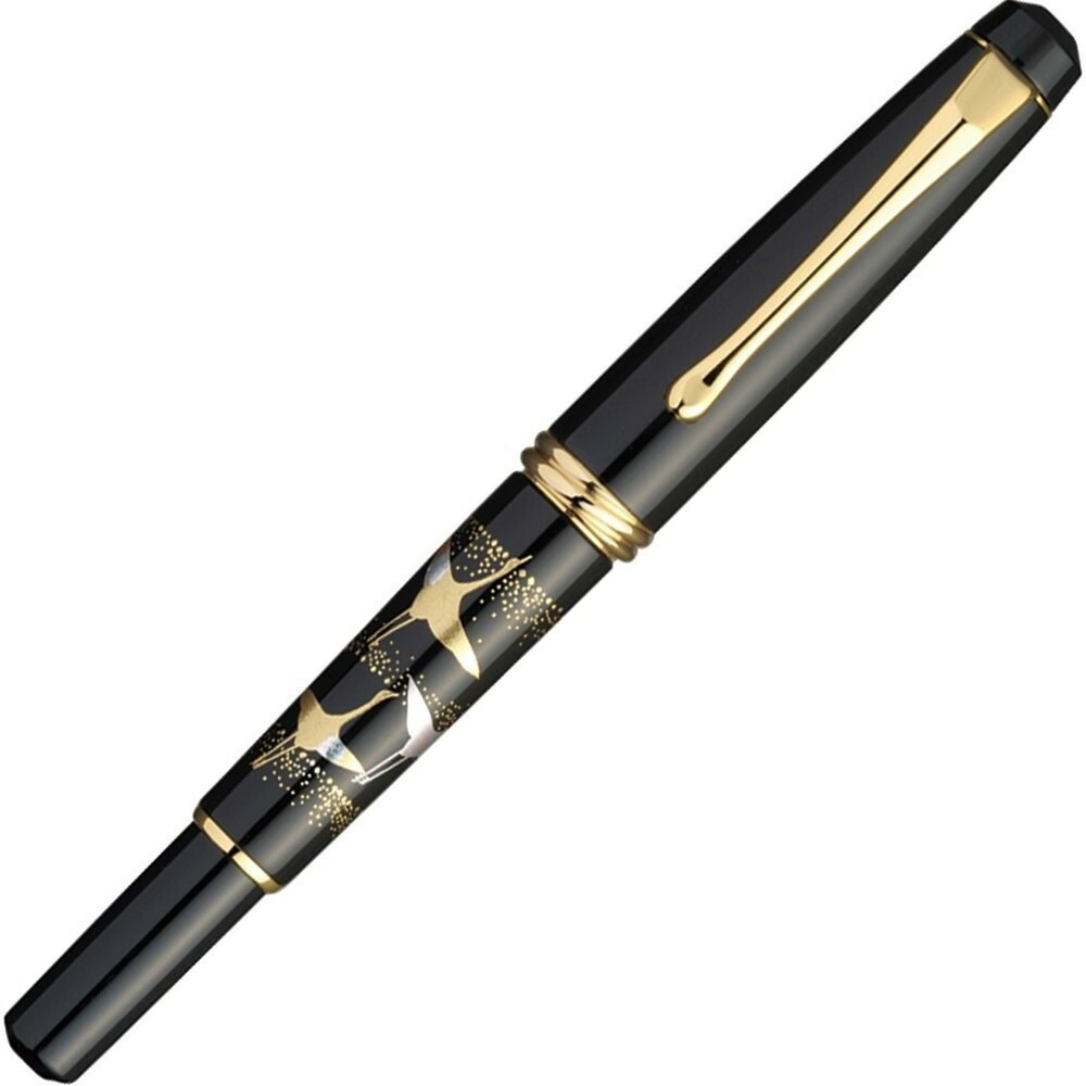 万年毛筆 夢銀河蒔絵物語 鶴寿 呉竹 DAY140-31 くれ竹 水性顔料インキ