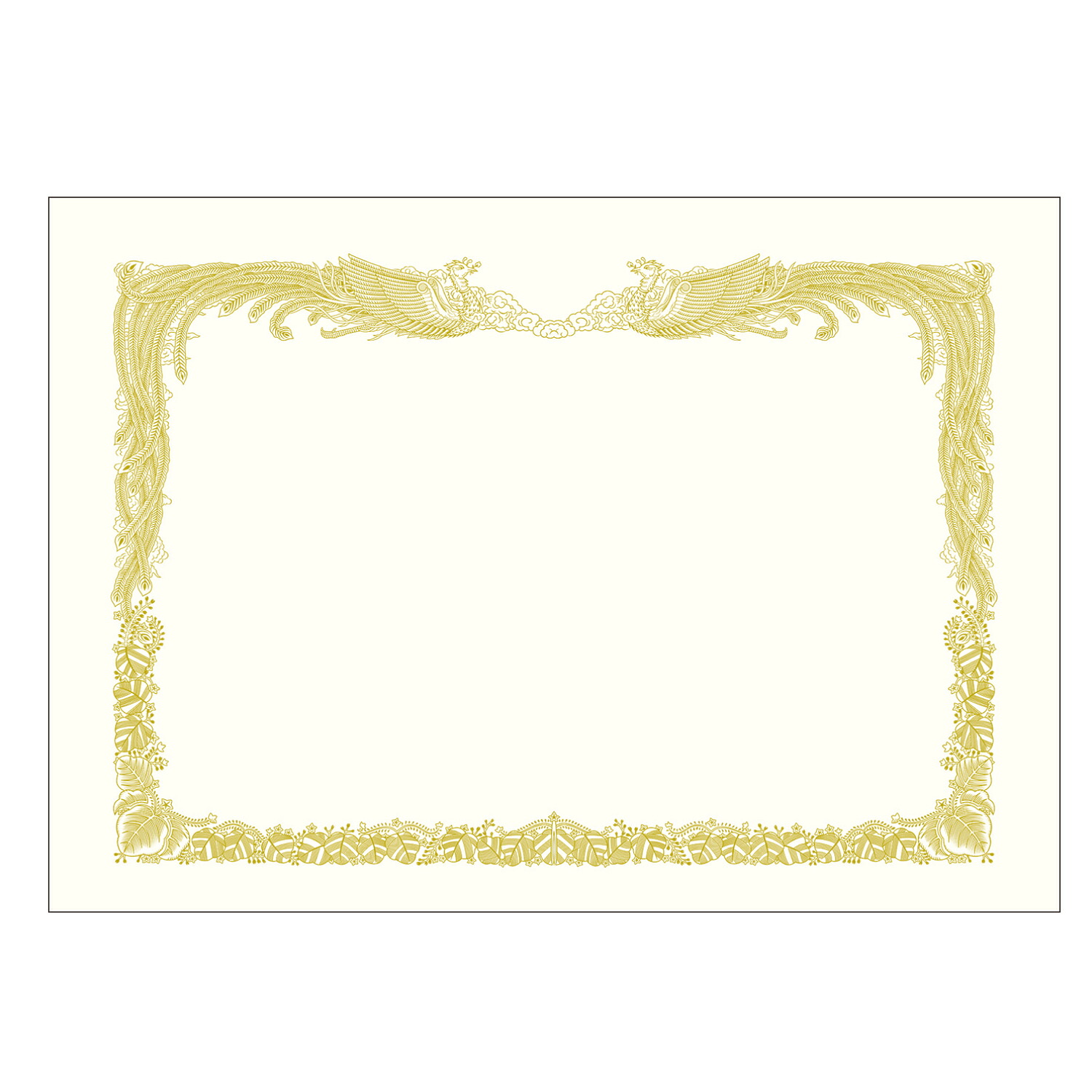 金箔賞状用紙 金箔賞状用紙・縦書き ササガワ 10-3160