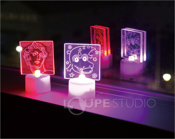 楽天市場 Ledレインボーライト 工作 ボタン電池 台 スタンド 卓上 ディスプレイ おしゃれ ルーペスタジオ