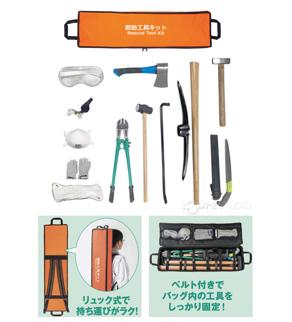 TRUSCO 災害工具セット TRCCSET [r20][s9-830]：ミナトワークス+