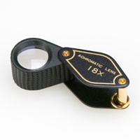 楽天市場】虫眼鏡 LEDライト付き 宝石鑑定用ルーペ W-LED10 10倍 21mm  