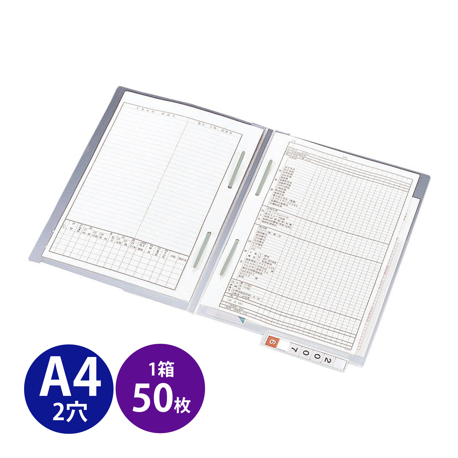 カルテホルダー Wファスナー A4 2穴 50枚 リヒトラブ カルテ ホルダー ファイル 記録 整理 収納 病院 医療 文具 文房具 事務用品 LIHIT LAB. 10,296円