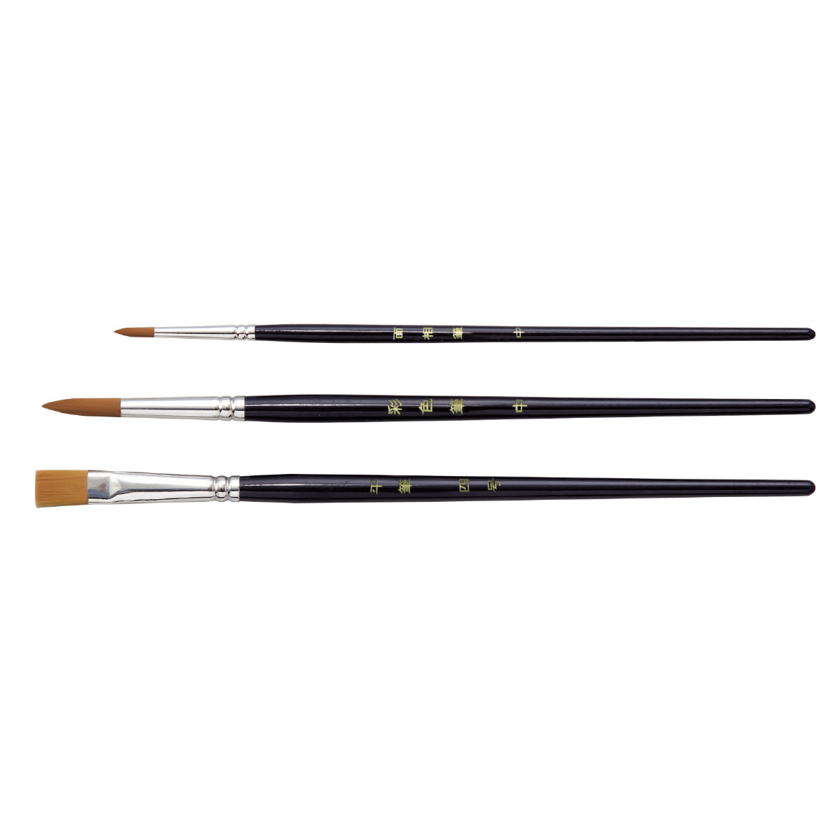 楽天市場】高級木軸デザイン筆 3本組 1セット入 / ふで 着色 手描き 筆