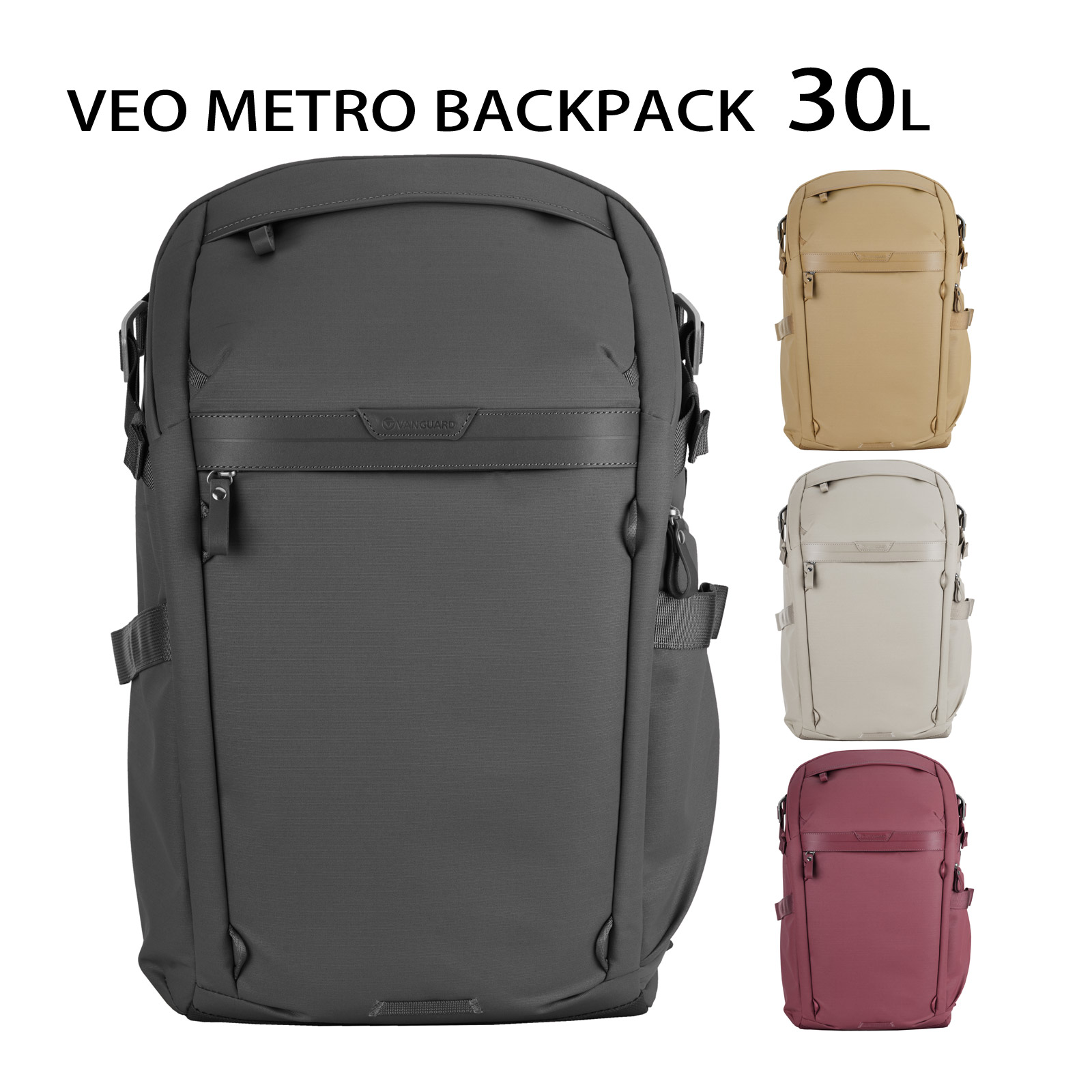バンガード カメラバッグ VEO METRO 約30L バックパック トップ・サイド・バックの3方向アクセス 大容量 一眼レフ フルサイズ ミラーレス ノートPC｜ルーペスタジオ