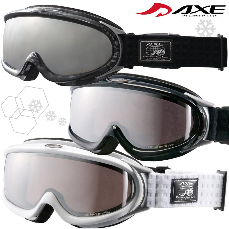 ゴーグル 眼鏡対応 スキー スノーボード [16-17カタログモデル] AX888-WMD ダブルレンズ メンズスノーゴーグル 曇り止め機能付き 大型メガネ対応 AXE アックス