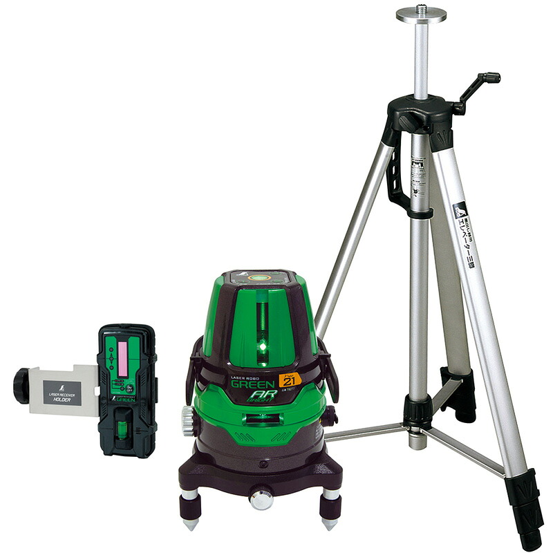 レーザーロボグリーンNeo21ARBRIGHT 受光器・三脚セット 78287 シンワ測定 レーザー 光学機器 建築 土木 測量 測定器 測量用品｜ルーペスタジオ