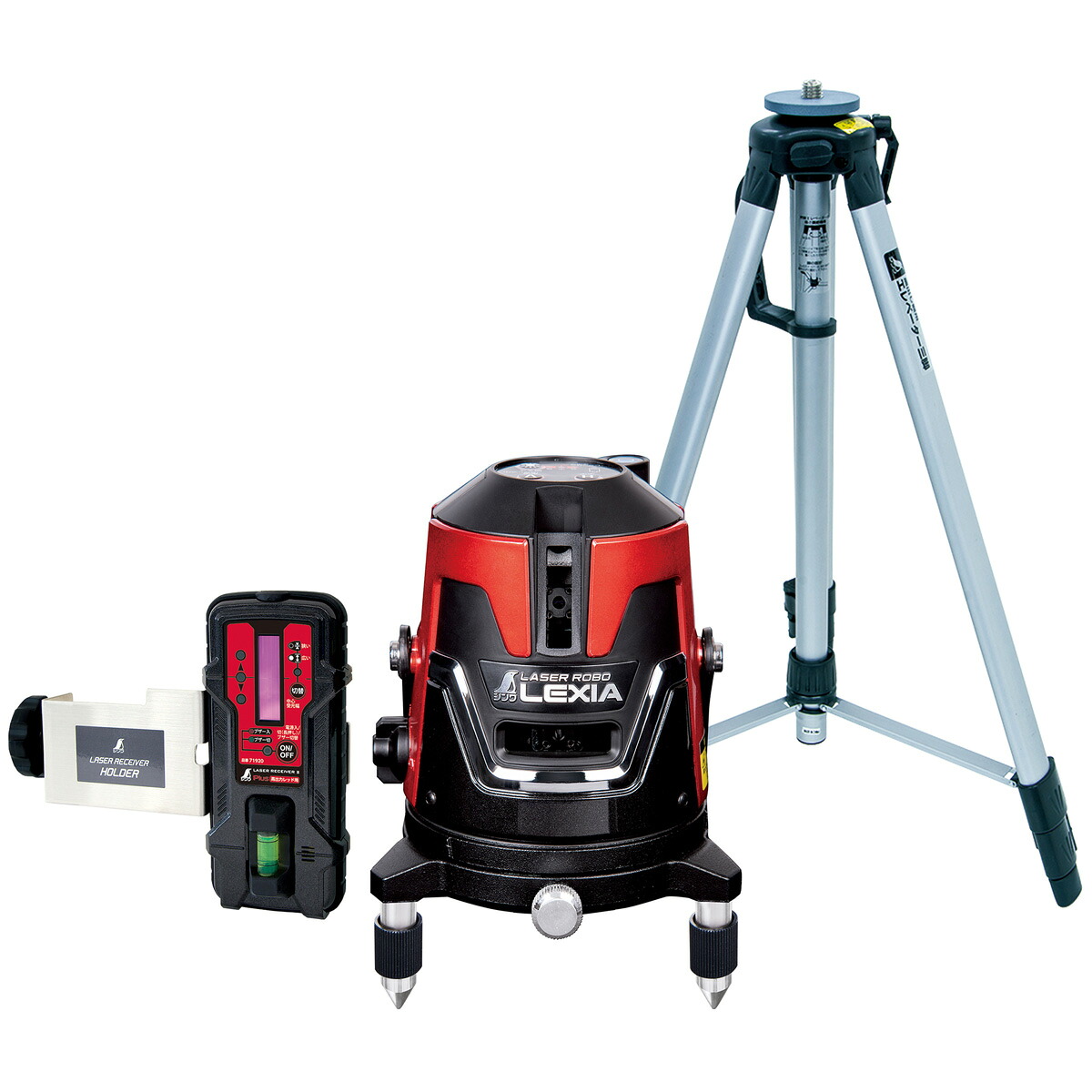 レーザー墨出し器 レッド 受光器・三脚セット レーザーロボ LEXIA21P 70942 防塵 防水 レクシア シンワ測定