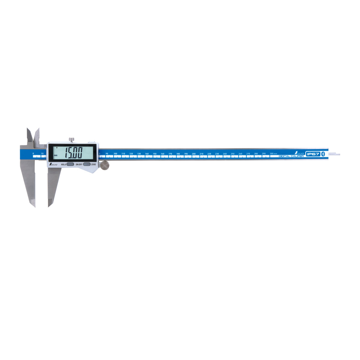 シンワ測定 デジタルノギス 大文字2 300mm 防塵 防水 データ転送機能付 測器 工具 DIY 定規 スケール 測定機器 PC スマホ|ルーペスタジオ