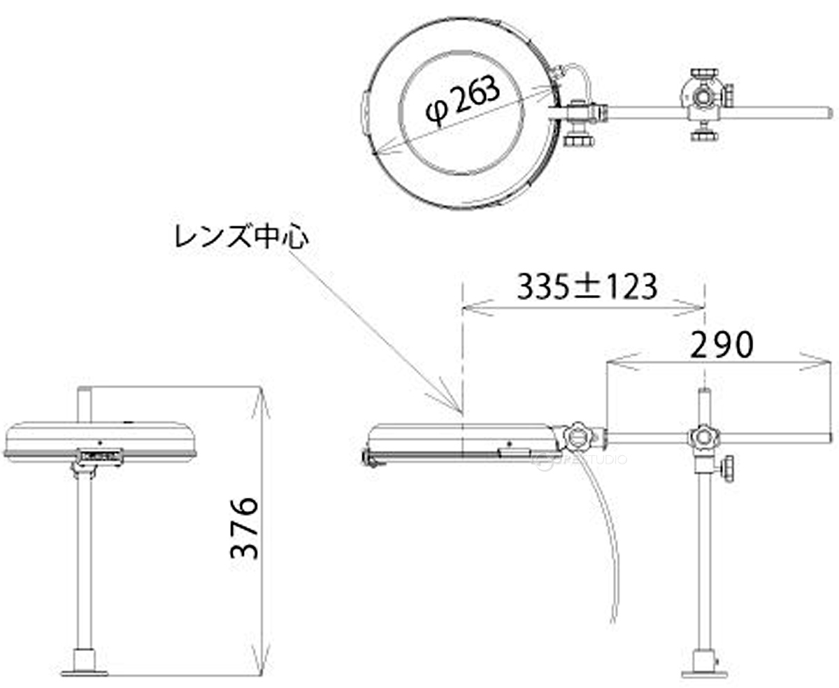 Led照明拡大鏡 Lskワイド D型 デスクホルダー固定式 3xar 3倍 オーツカ光学 拡大鏡 ルーペ Led ライト付き 手芸 読書 作業用 業務用 検品 Amunche Tv