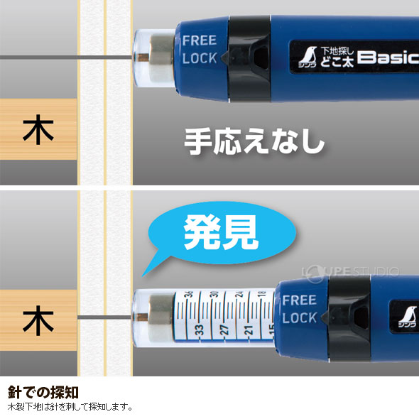 楽天市場 下地探し どこ太 Basic 25mm シンワ測定 おすすめ 工具 針 専用工具 壁 配線 工事 工具 ルーペスタジオ