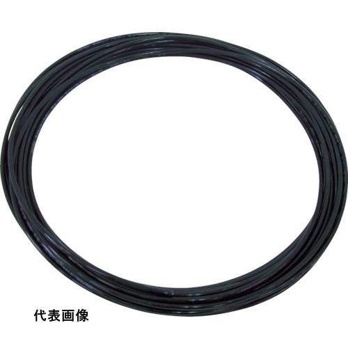 チヨダ ポリウレタンチューブ TPタッチチューブ 外径8×内径5mm/全長20m 黒 黒 [TP-8X5.0-20 BK] 販売単位：1 送料無料