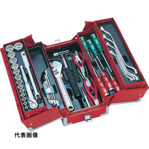 TONE 整備用工具セット ツールセット マットブラック 差込角12.7mm 53点セット [TSS4331BK] 販売単位：1 送料無料