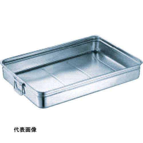 SUGICO 18-8ステンレス番重バット 中浅型 手付 470x350x80 [SH-4735-08H] 販売単位：1 送料無料｜ルーペスタジオ