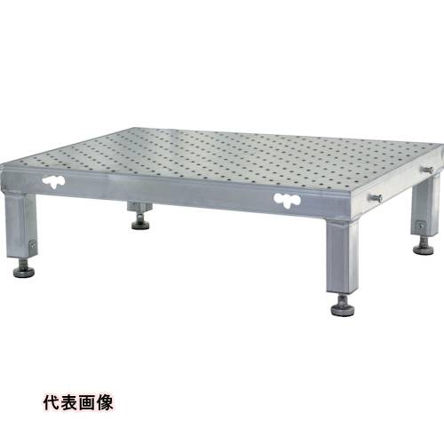 TRUSCO トラスコ中山 連結式アルミステップ(凸板タイプ)900X600 高さ300~330 [TASP-96G] TASP96G 販売単位：1 送料無料