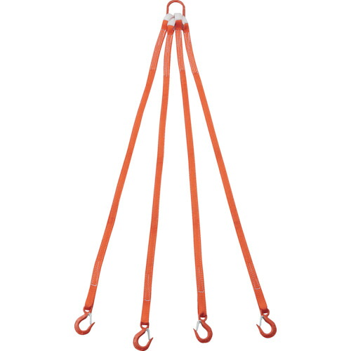 TRUSCO トラスコ中山 4本吊ベルトスリングセット 25mm幅X1.5m 吊り角度60°時荷重0.86t(最大使用荷重1t) [G25-4P15-0.86] G254P150.86 販売単位：1 送料無料