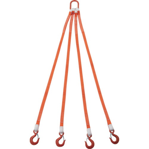 TRUSCO トラスコ中山 4本吊ベルトスリングセット 25mm幅X1.5m 吊り角度60°時荷重1.72t(最大使用荷重2t) [G25-4P15-1.72] G254P151.72 販売単位：1 送料無料