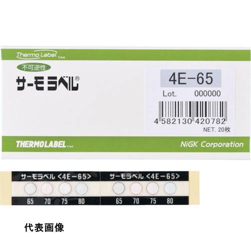 日油技研 サーモラベル4点表示屋外対応型 不可逆性 85度 [4E-85] 販売単位：1 送料無料