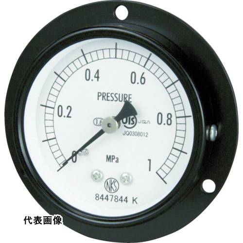 長野 普通形圧力計 D枠埋込型 Φ60最小目盛0.005 [AA15-221-0.25MP] 販売単位：1 送料無料