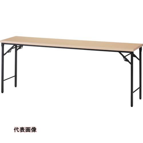 TRUSCO トラスコ中山 折りたたみ会議テーブル 1200X450XH700 棚板なし ナチュラル [TST-1245-C] TST1245C 販売単位：1 送料無料｜ルーペスタジオ