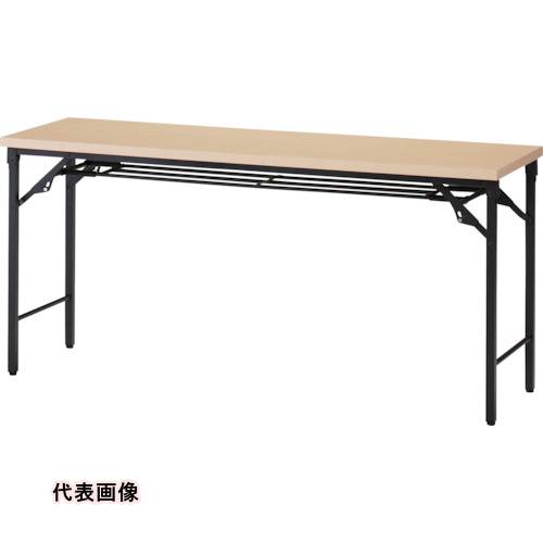 TRUSCO トラスコ中山 折りたたみ会議テーブル 900X450XH700 棚板付 ナチュラル [TSTT-0945-C] TSTT0945C 販売単位：1 送料無料