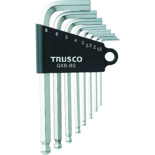 TRUSCO トラスコ中山 ボールポイント六角棒レンチセット 8本組 [GXB-8S] 販売単位：1 送料無料