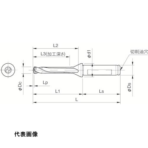 ドリリングドリル 京セラ マジックドリル用ホルダ SF-DRC 加工深さ5&times;DC [SF16-DRC125M-5] 販売単位：1 送料無料｜ルーペスタジオ