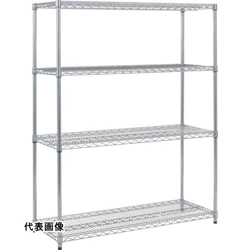 パイプ式メッシュ棚タイプ TRUSCO トラスコ中山 ステンレス製メッシュラック H1533XW905XD305 4段 [TSM-5334] 販売単位：1 送料無料｜ルーペスタジオ