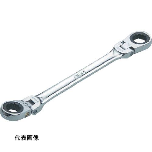 KTC ラチェットめがねレンチ(両頭型首振りタイプ) 対辺寸法11&times;13mm 全長185mm [MR1-1113F] 販売単位：1 送料無料｜ルーペスタジオ