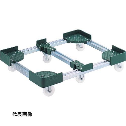 伸縮式 TRUSCO トラスコ中山 伸縮式コンテナ台車 内寸400-500X700-800 スチール製 [FCD6-4070] 販売単位：1 送料無料｜ルーペスタジオ