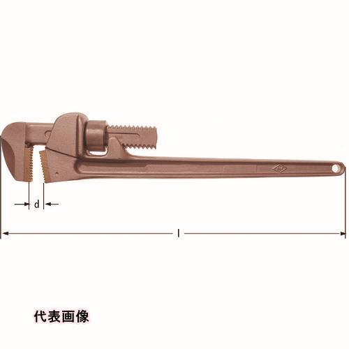 防爆工具 Ampcoスイス 防爆パイプレンチ 最大口開き50mm 全長350mm [ET0350B] ET0350B 販売単位：1 送料無料