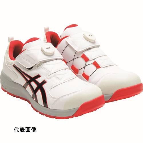 ASICS ウィンジョブCP307 BOA ホワイト×クラシックレッド 27.5cm [1273A028.100-27.5] 1273A028.10027.5 販売単位：1 送料無料