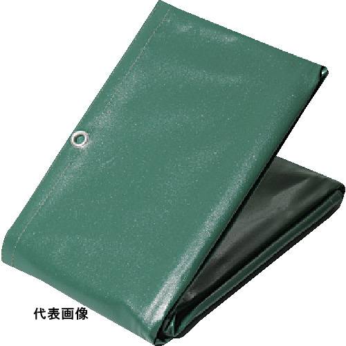 萩原 ターピー エステル帆布トラックシート 2号 小型トラック グリーン 2.3m×3.5m [H2] 販売単位：1 送料無料