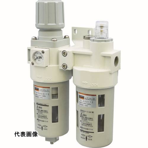 TRUSCO トラスコ中山 FRLユニット 口径Rc1/4(2点セット) [TACP403-8] 販売単位：1 送料無料