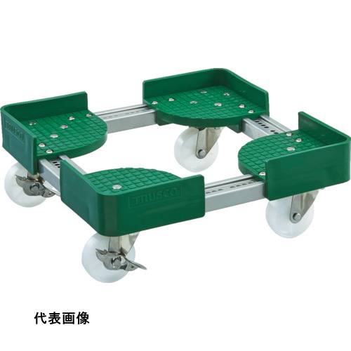 伸縮式 TRUSCO トラスコ中山 伸縮式コンテナ台車SUS 内寸300-400X600-700 ストッパー付 [FCD-3060SUS-S] 販売単位：1 送料無料