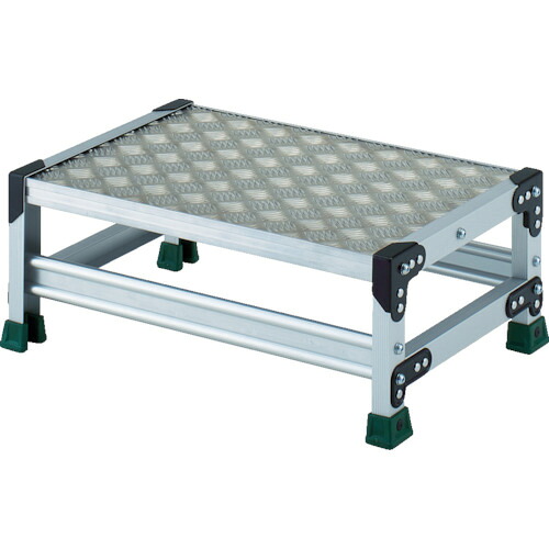 TRUSCO トラスコ中山 アルミ合金製作業台 縞鋼板 1段 高さ0.25m 600X400 [TSFC-1625] 販売単位：1 送料無料｜ルーペスタジオ