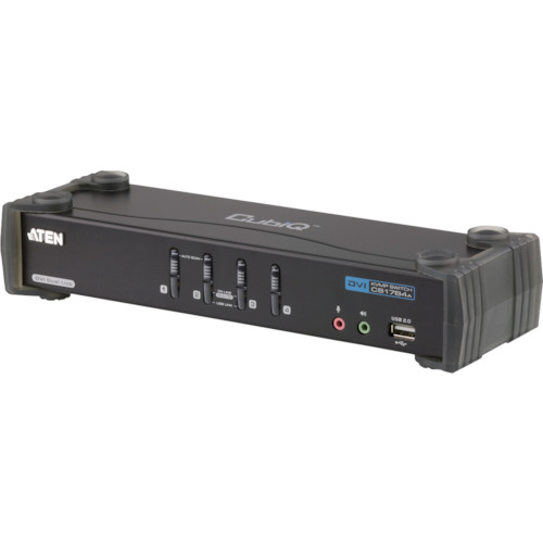 ATEN KVMPスイッチ 4ポート / DVI / デュアルリンク / USB2.0ハブ搭載 [CS1784A] CS1784A 販売単位：1 送料無料｜ルーペスタジオ