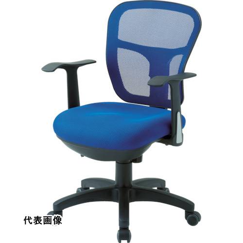 TRUSCO トラスコ中山 オフィスチェア MC-2A 背面メッシュタイプ肘付 ブラック [MC-2A-BK] 販売単位：1 送料無料