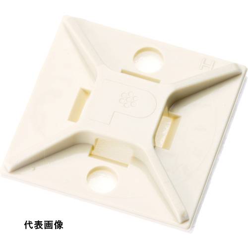 PANDUIT マウントベース ゴム系粘着テープ付き アイボリー (100個入) [ABM2S-A-C15] 販売単位：1 送料無料