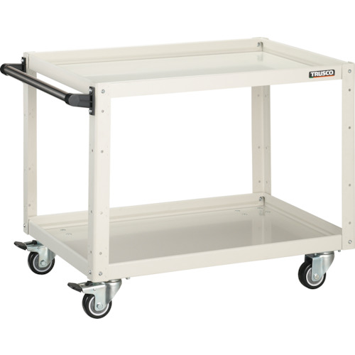 スチール製ワゴン ボルトタイプ TRUSCO トラスコ中山 ツールワゴン イーグルワゴン 750×500×H600 ウレタン4輪自在 ホワイト [EGW-672UJ-W] 販売単位：1 送料無料