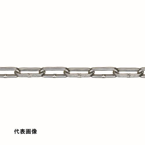 水本 【要長さ指定】アルミカラーチェーン シルバー AL-7S 長さ・リンク数指定カット 14.1~15m [AL-7-15C-S] AL715CS 販売単位：1 送料無料