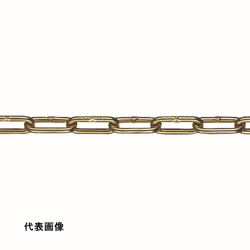水本 【要長さ指定】アルミカラーチェーン ゴールド AL-8G 長さ・リンク数指定カット 2.1~3m [AL-8-3C-G] AL83CG 販売単位：1 送料無料
