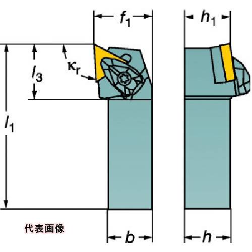 工具ターニングホルダー ダブルクランプホルダ SANDVIK コロターンRC ネガチップ用シャンクバイト(410) 旋盤加工 旋削加工 旋盤加工 [DTGNL 2525M 22] 販売単位：1 送料無料