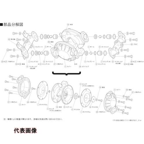 TAIYO ダイヤフラムポンプTD-15AN用メンテナンスパーツ ダイヤフラム [TD/15AN001] TD15AN001 販売単位：1 送料無料｜ルーペスタジオ
