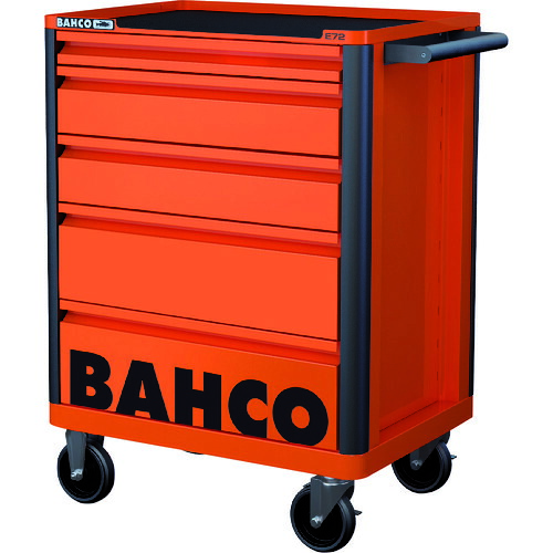 スチール製ワゴン キャビネットタイプ BAHCO スチール製ワゴン ツールストレージエントリー オレンジ 5段 [1472K5] 1472K5 販売単位：1 送料無料