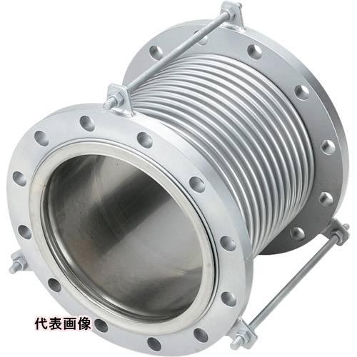 NFK 排気ライン用伸縮管継手 フランジ5K/SS400(接液部SUS) 100A×150L [NK-7300/5K-SS400-100A-150L] NK73005KSS400100A150L 販売単位：1 送料無料
